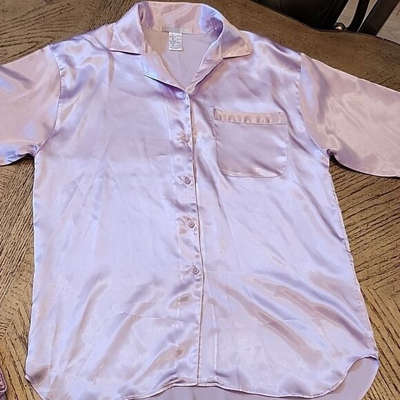 Lilac satin pj set size M/L - Picture 2 of 14